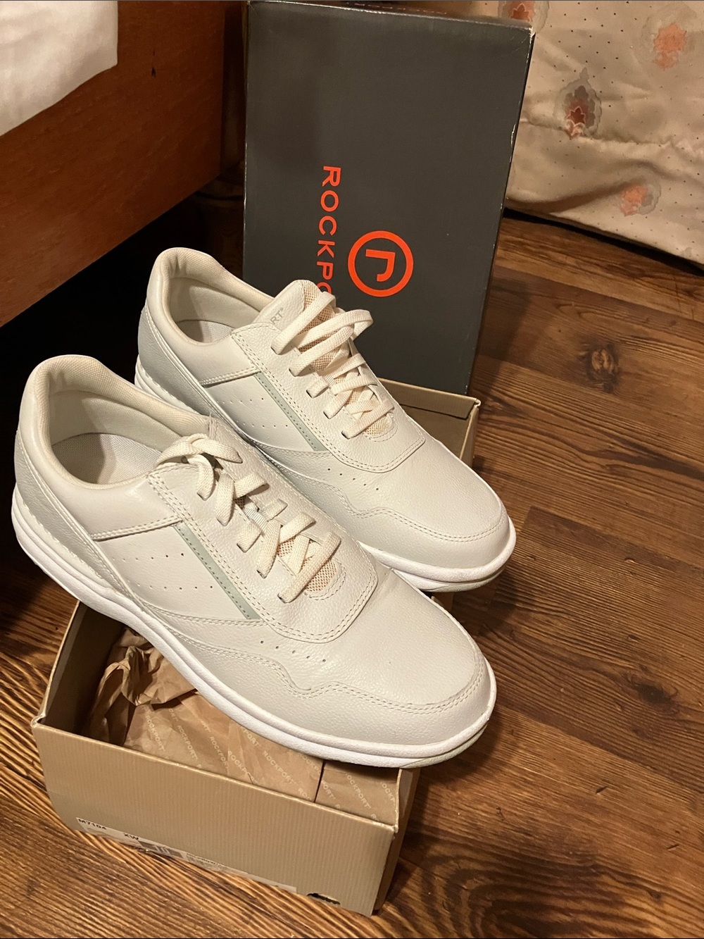 (Read)Worn 1X Rockport MLProwalker Men's 10.5W white blanc